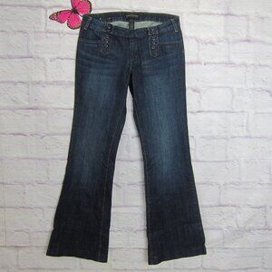 Banana Republic Sailor Flare Leg High Rise Denim Trousers Jeans size 6 Stretch